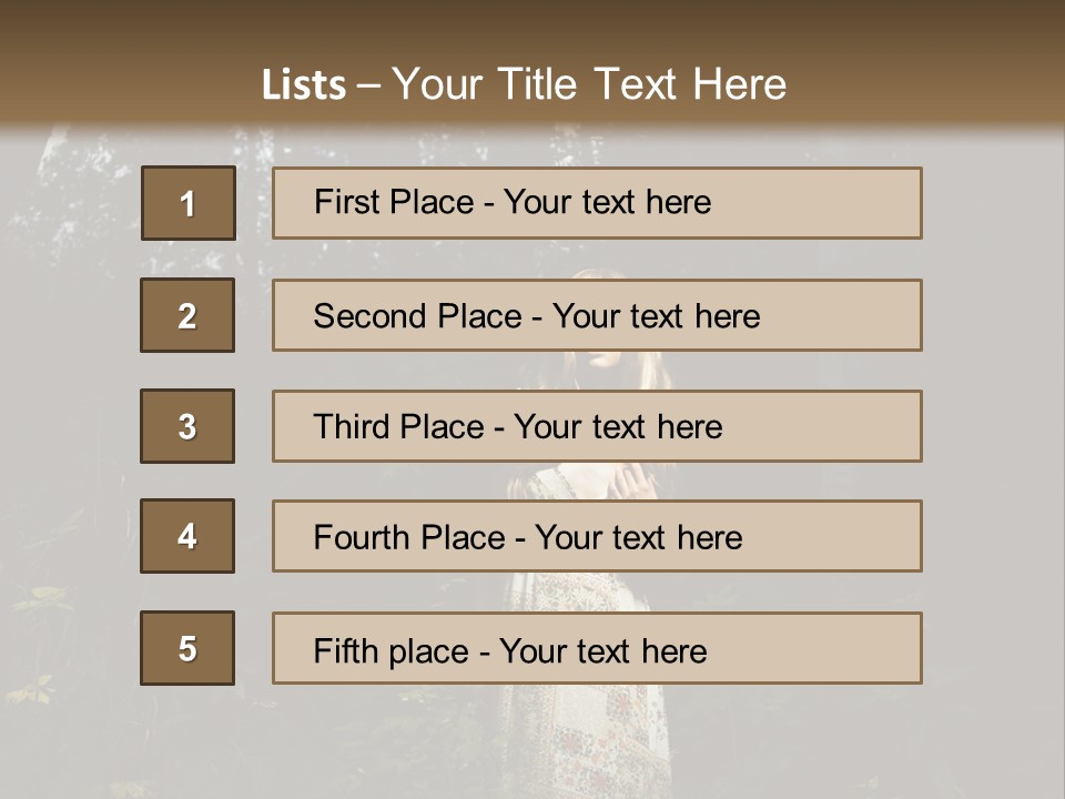 Female Beauty Autumn PowerPoint Template