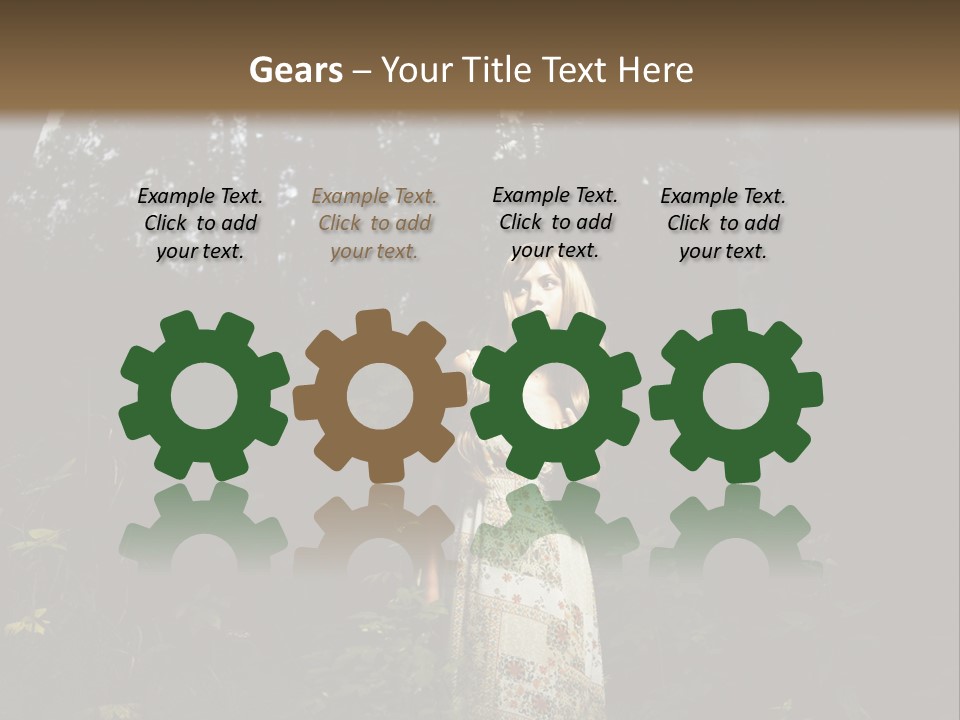 Female Beauty Autumn PowerPoint Template