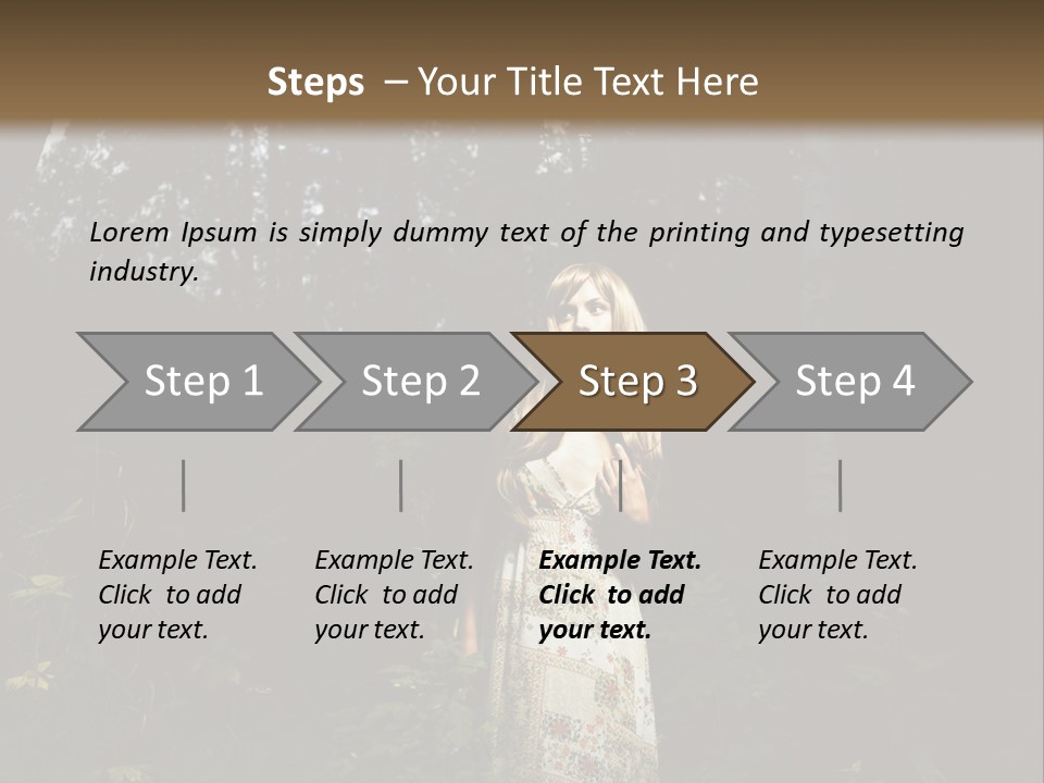 Female Beauty Autumn PowerPoint Template