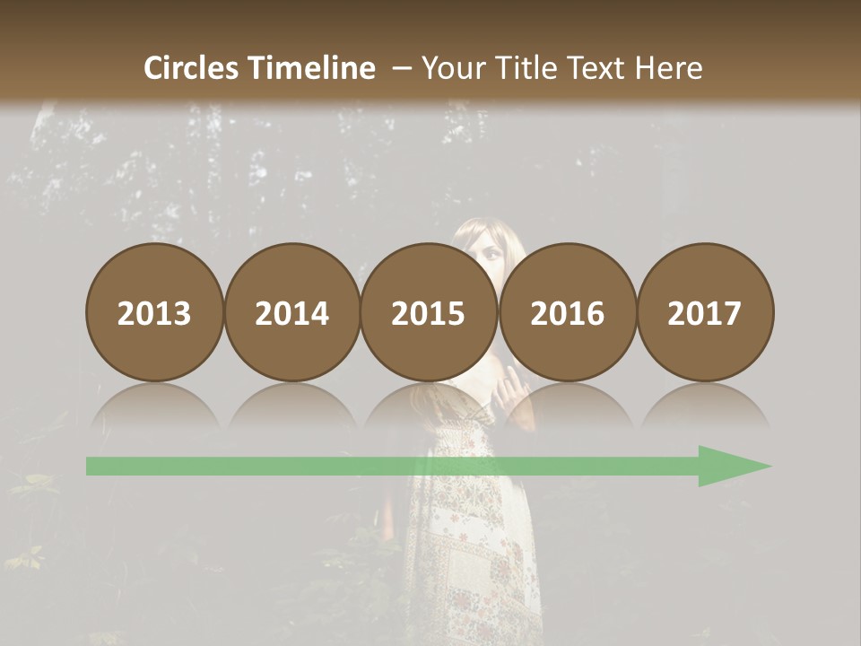 Female Beauty Autumn PowerPoint Template