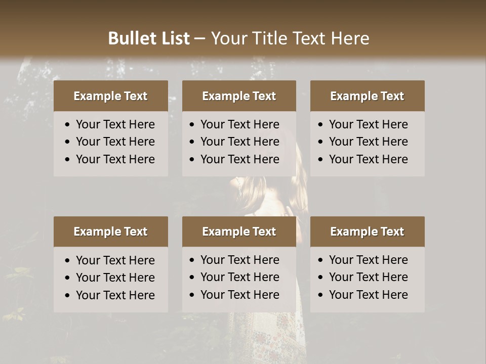 Female Beauty Autumn PowerPoint Template