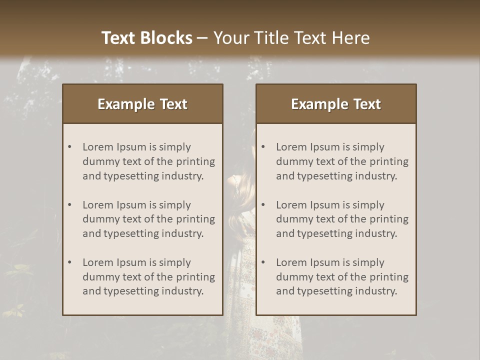 Female Beauty Autumn PowerPoint Template