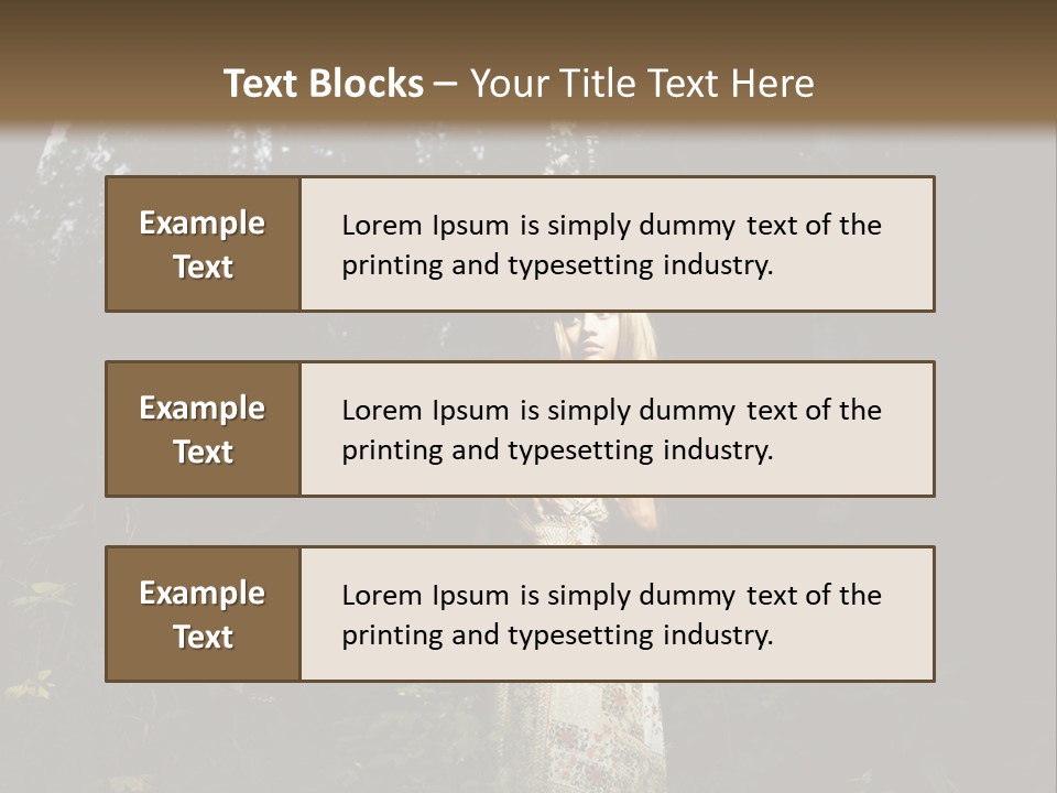 Female Beauty Autumn PowerPoint Template