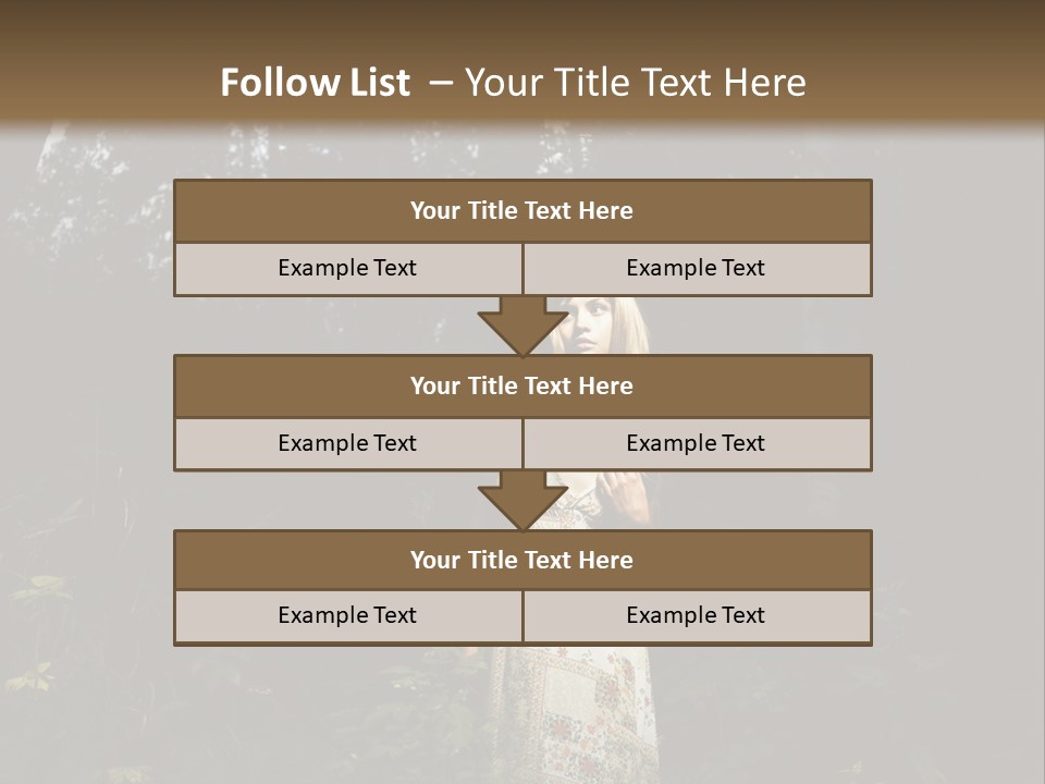 Female Beauty Autumn PowerPoint Template