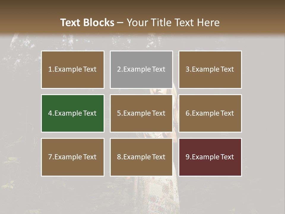 Female Beauty Autumn PowerPoint Template