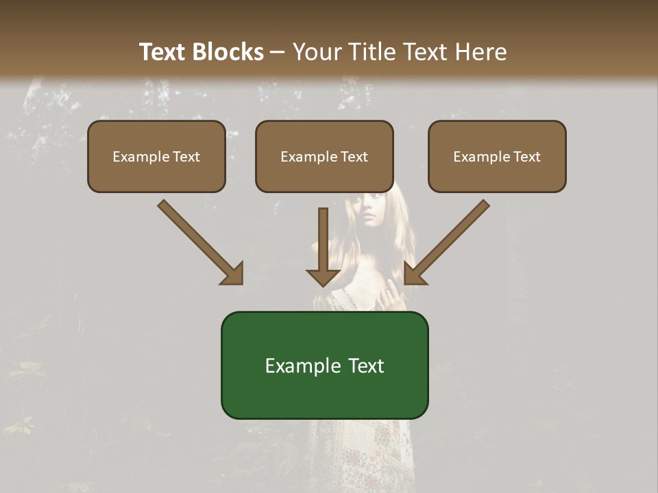 Female Beauty Autumn PowerPoint Template