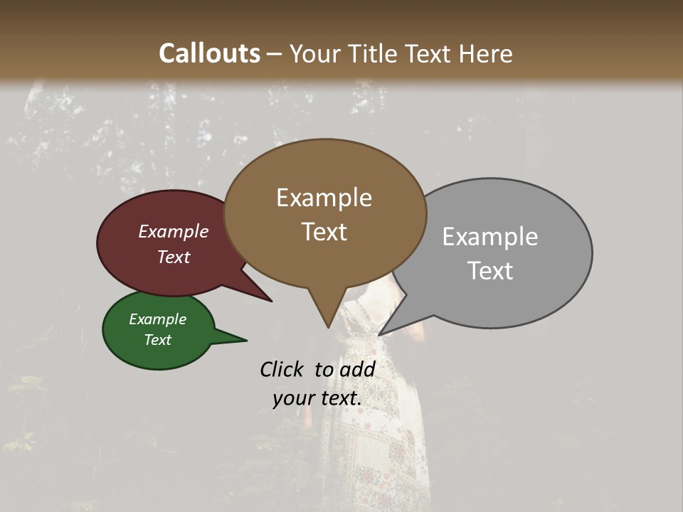 Female Beauty Autumn PowerPoint Template