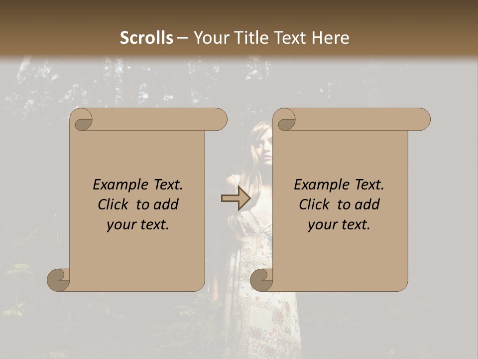 Female Beauty Autumn PowerPoint Template