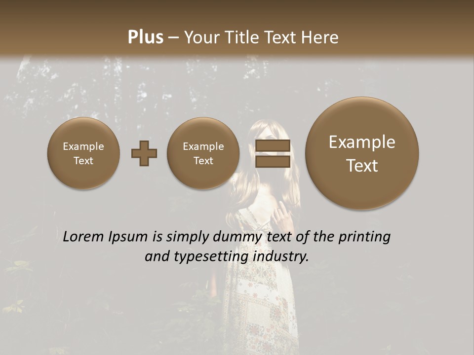 Female Beauty Autumn PowerPoint Template