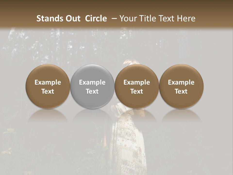 Female Beauty Autumn PowerPoint Template