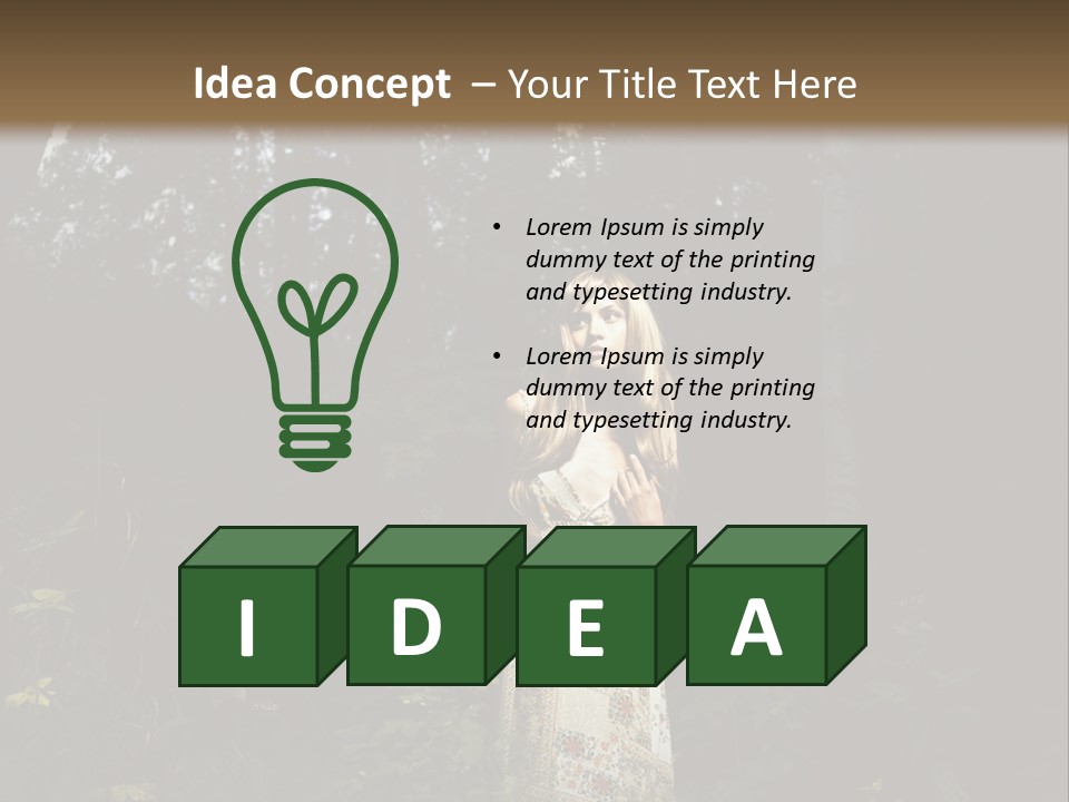 Female Beauty Autumn PowerPoint Template