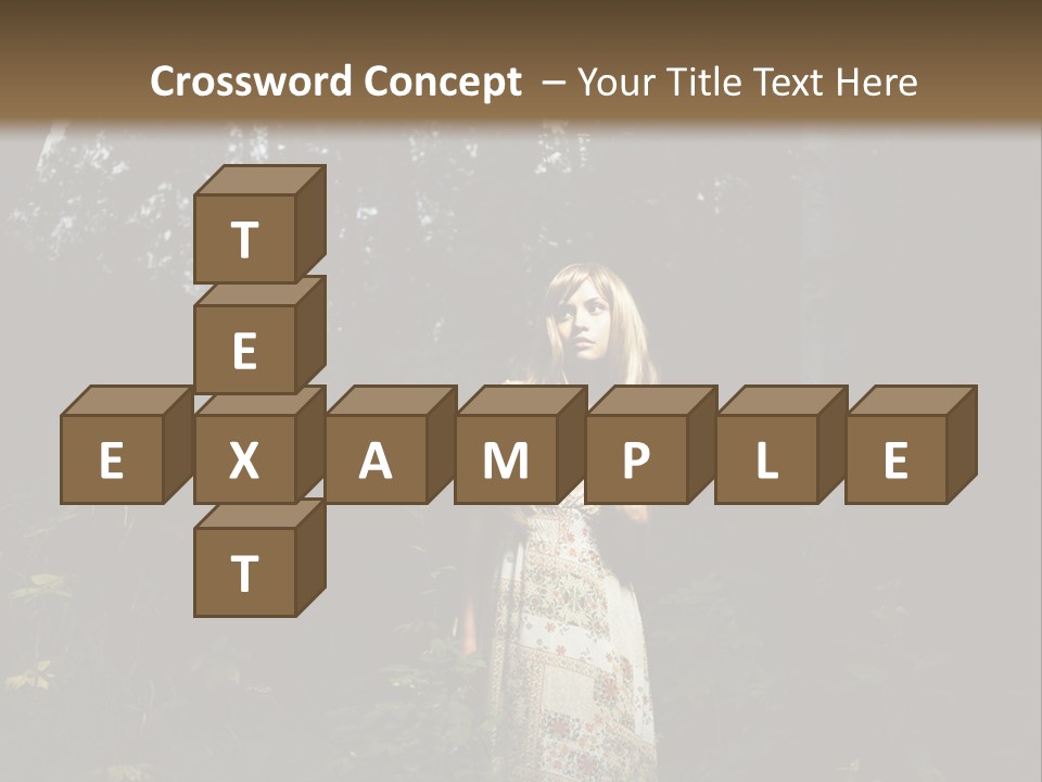 Female Beauty Autumn PowerPoint Template