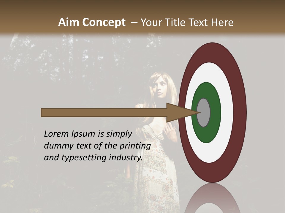 Female Beauty Autumn PowerPoint Template