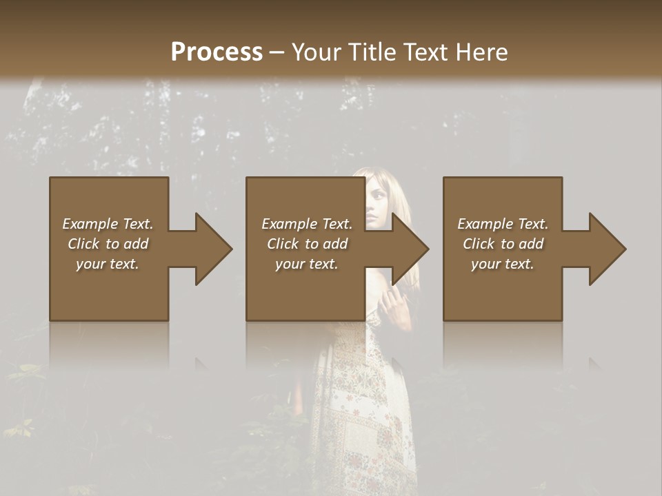 Female Beauty Autumn PowerPoint Template