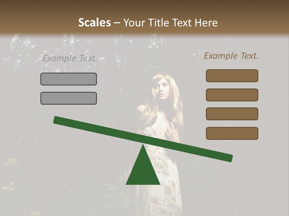 Female Beauty Autumn PowerPoint Template