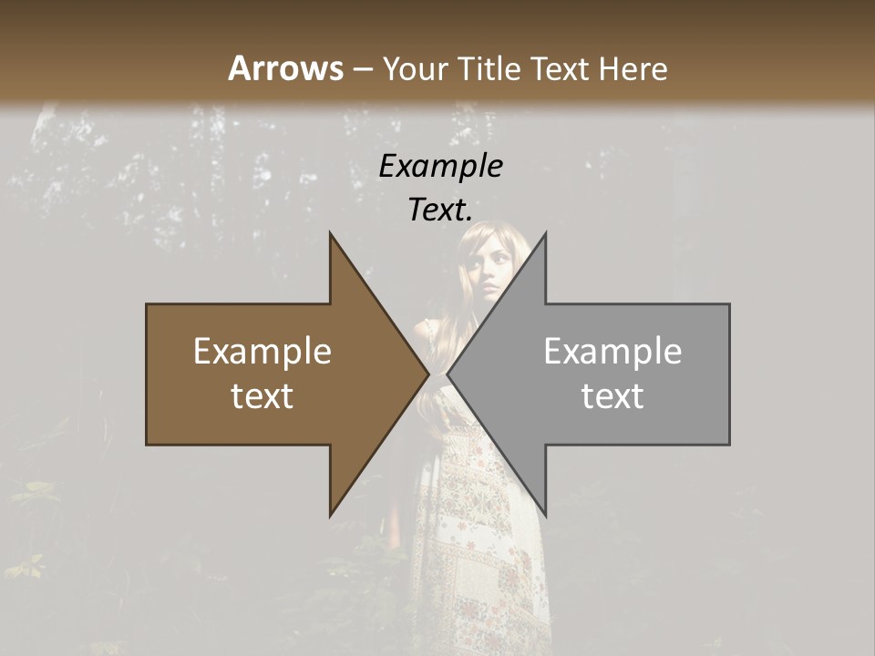 Female Beauty Autumn PowerPoint Template