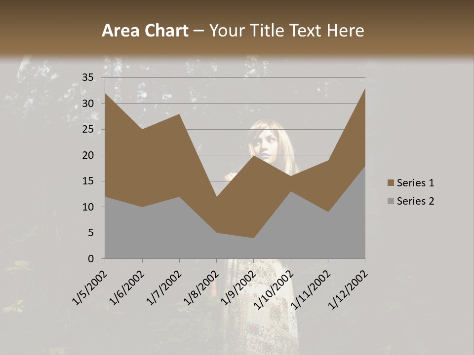 Female Beauty Autumn PowerPoint Template