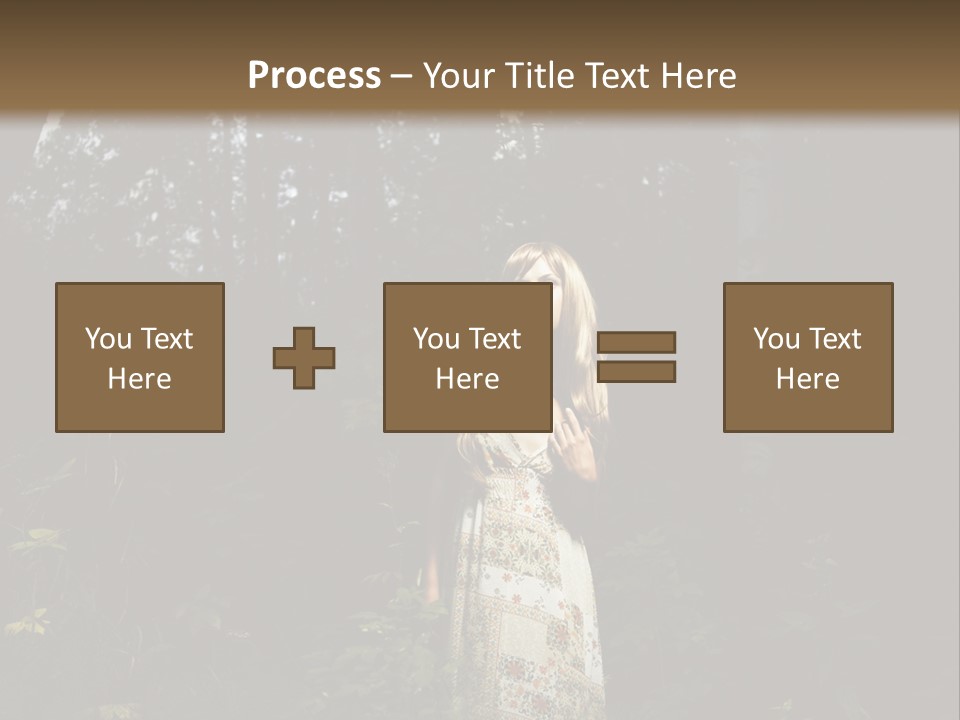 Female Beauty Autumn PowerPoint Template