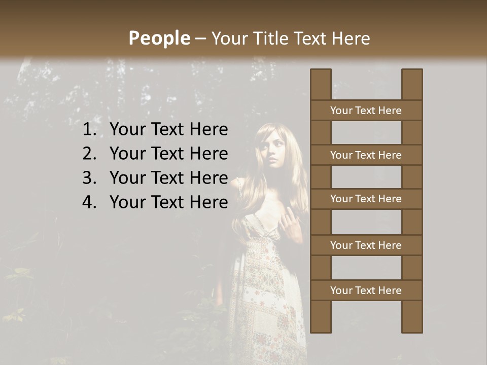 Female Beauty Autumn PowerPoint Template