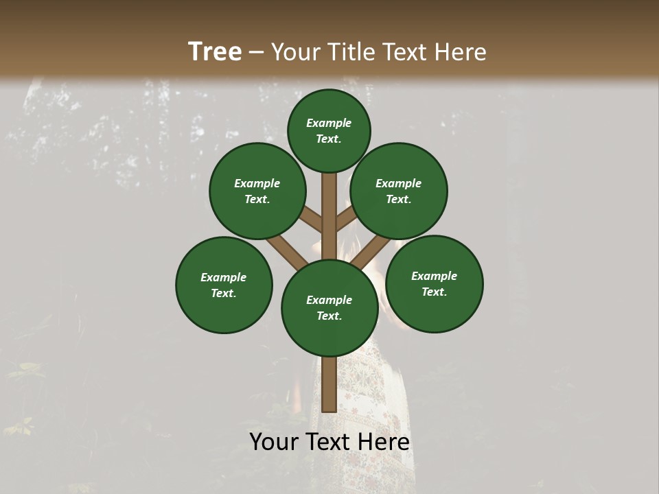 Female Beauty Autumn PowerPoint Template