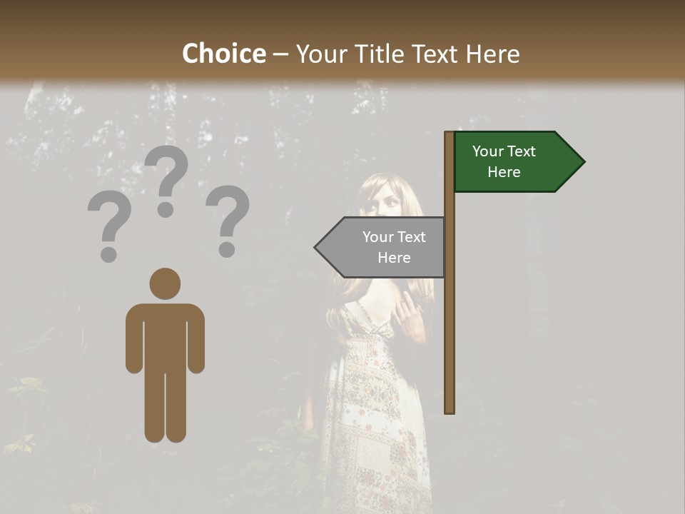 Female Beauty Autumn PowerPoint Template