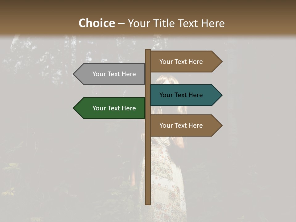Female Beauty Autumn PowerPoint Template