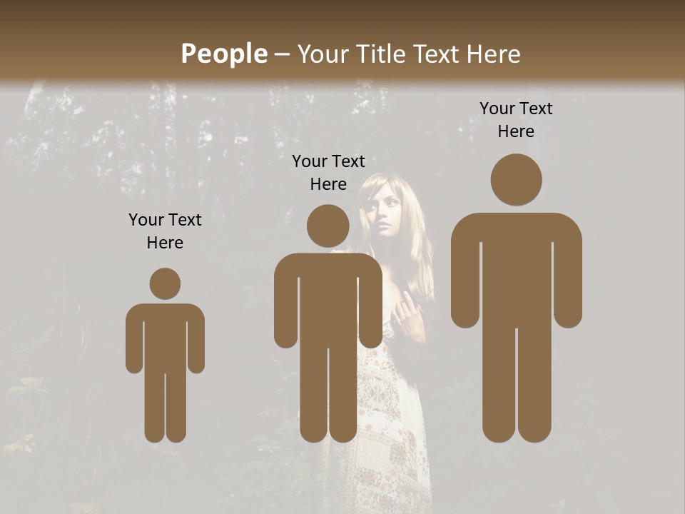 Female Beauty Autumn PowerPoint Template