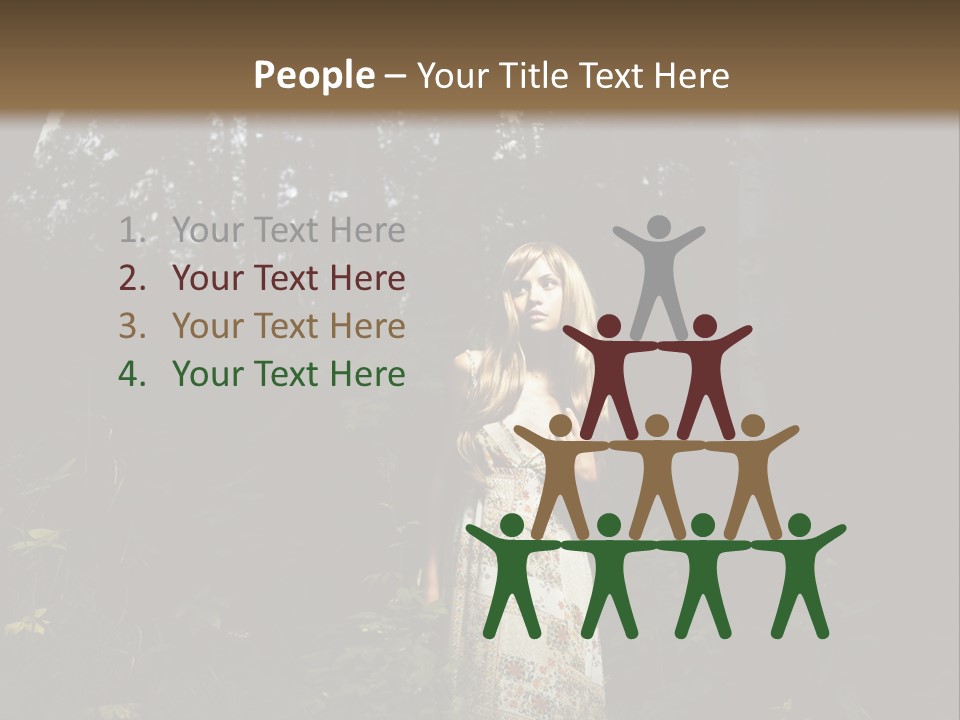 Female Beauty Autumn PowerPoint Template