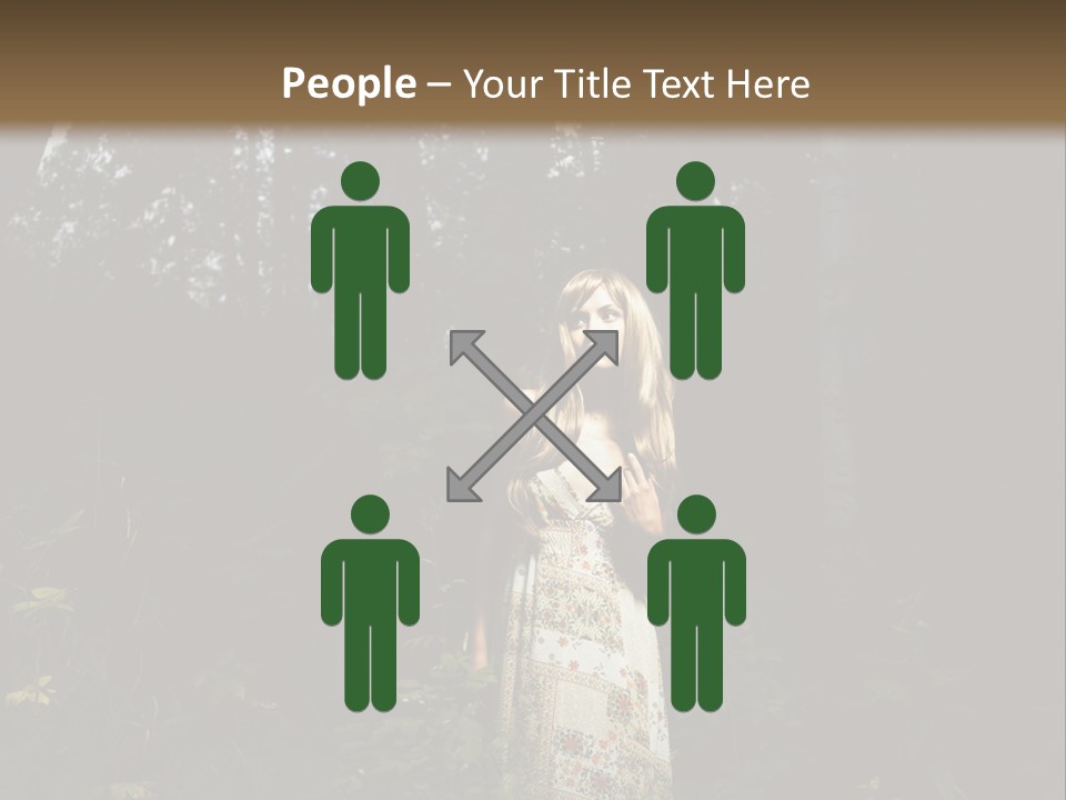 Female Beauty Autumn PowerPoint Template