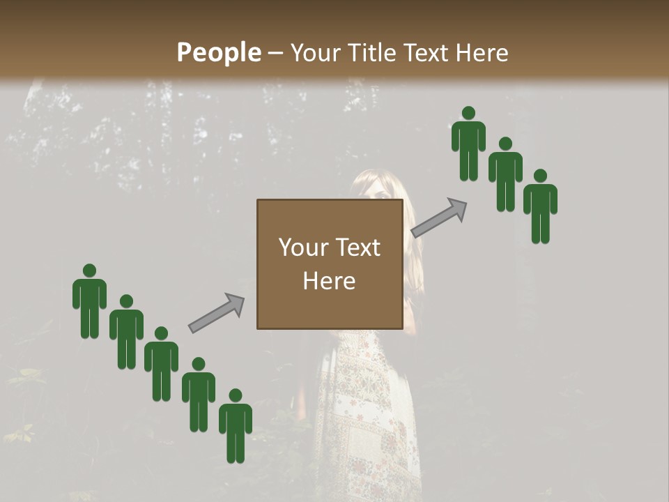 Female Beauty Autumn PowerPoint Template