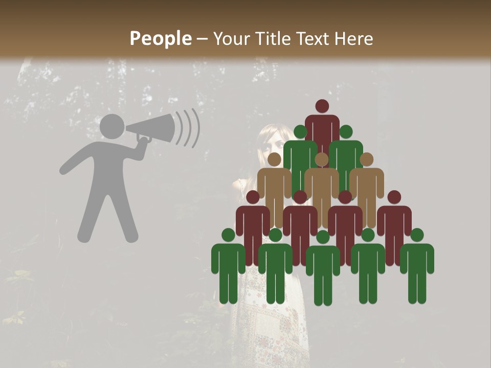 Female Beauty Autumn PowerPoint Template