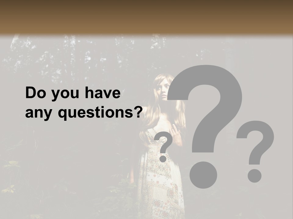 Female Beauty Autumn PowerPoint Template