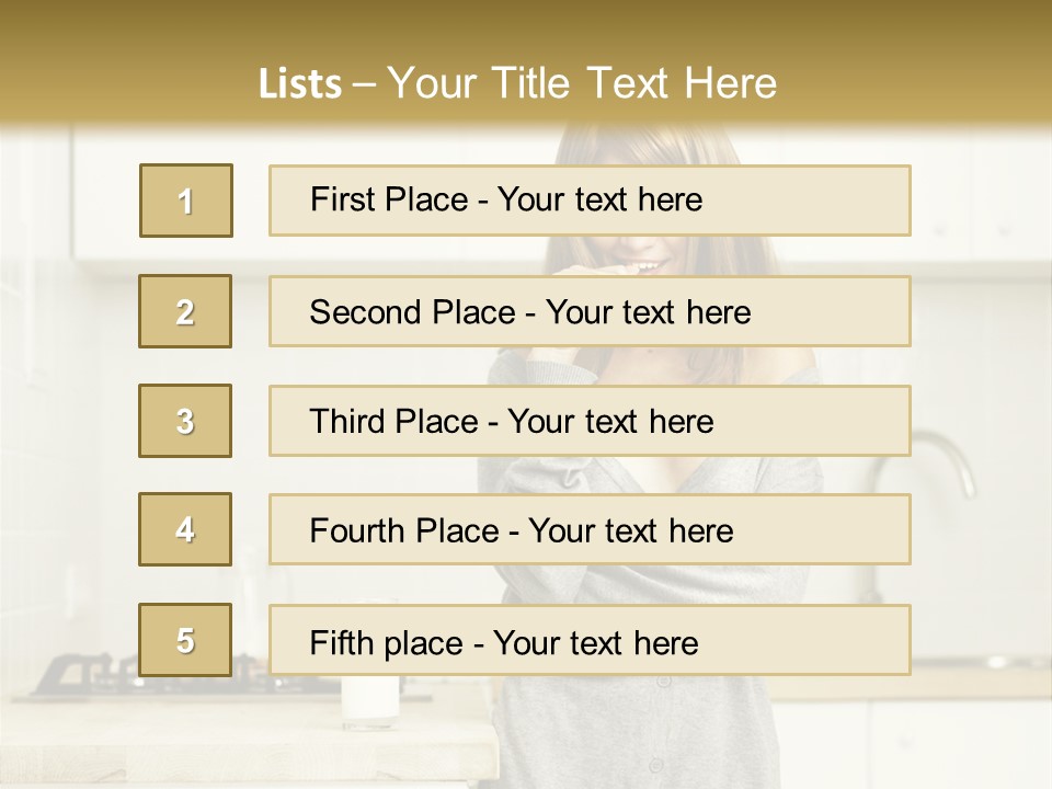 Caucasian Vitality Life PowerPoint Template