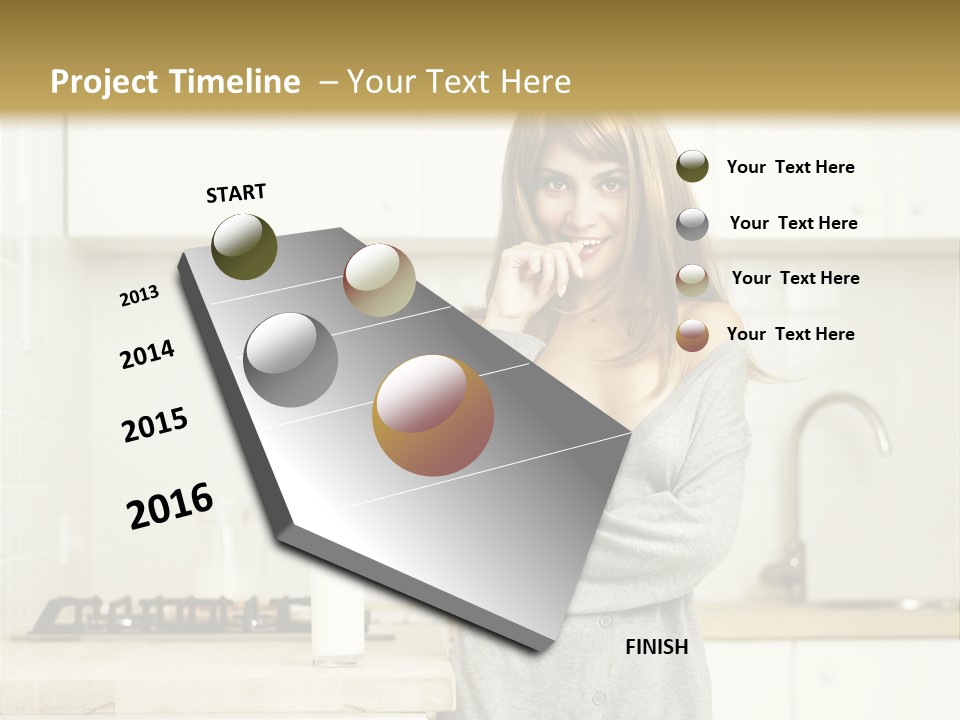 Caucasian Vitality Life PowerPoint Template
