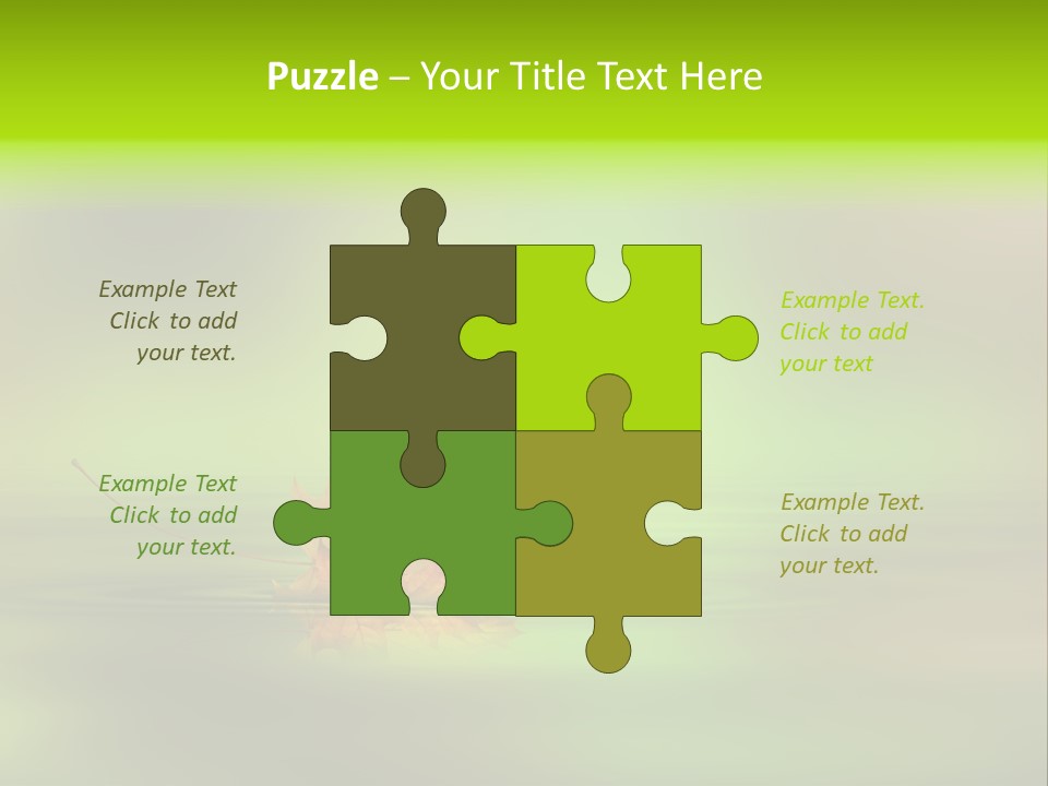 Maple Lake Reflection PowerPoint Template