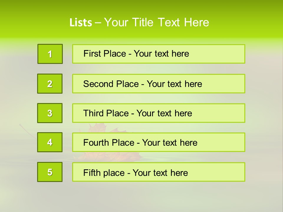Maple Lake Reflection PowerPoint Template