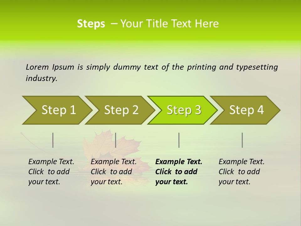 Maple Lake Reflection PowerPoint Template