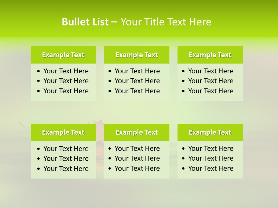 Maple Lake Reflection PowerPoint Template