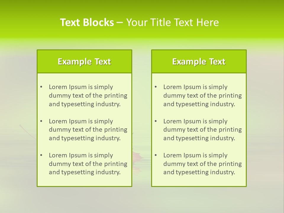 Maple Lake Reflection PowerPoint Template