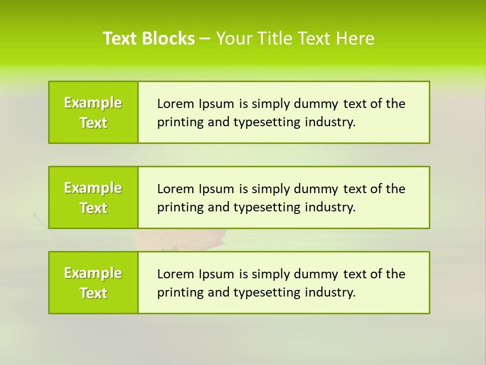 Maple Lake Reflection PowerPoint Template