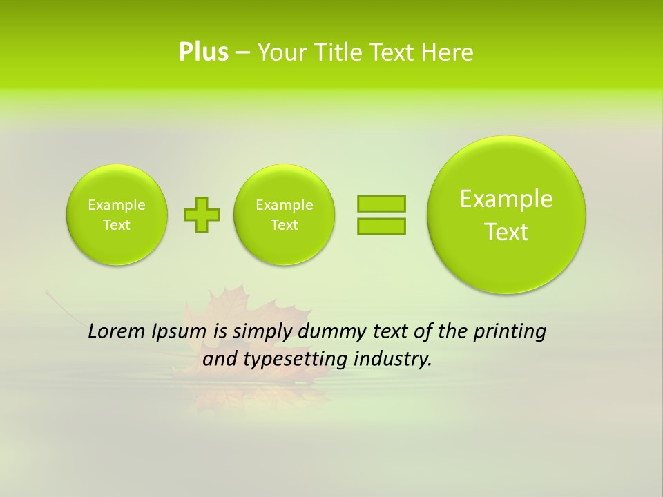 Maple Lake Reflection PowerPoint Template