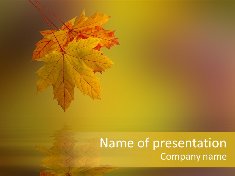 Fall Green Tree PowerPoint Template