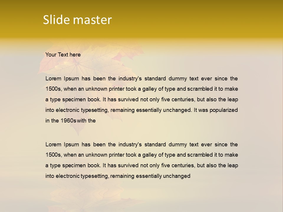 Fall Green Tree PowerPoint Template