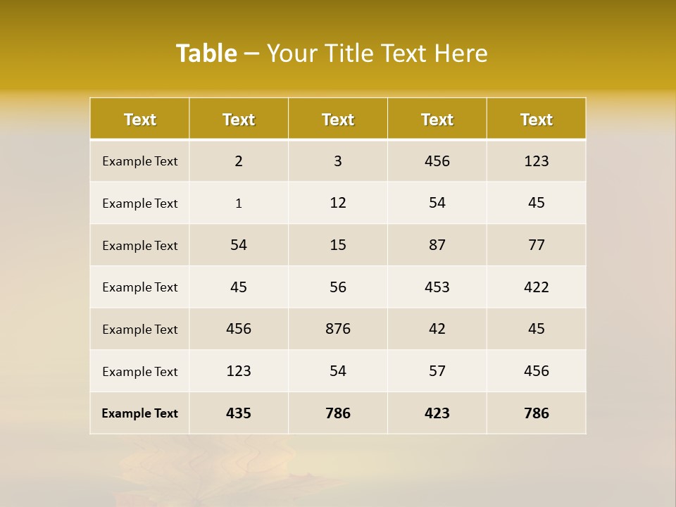 Fall Green Tree PowerPoint Template