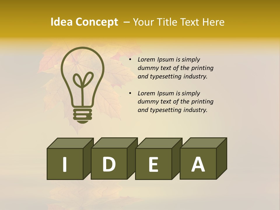 Fall Green Tree PowerPoint Template