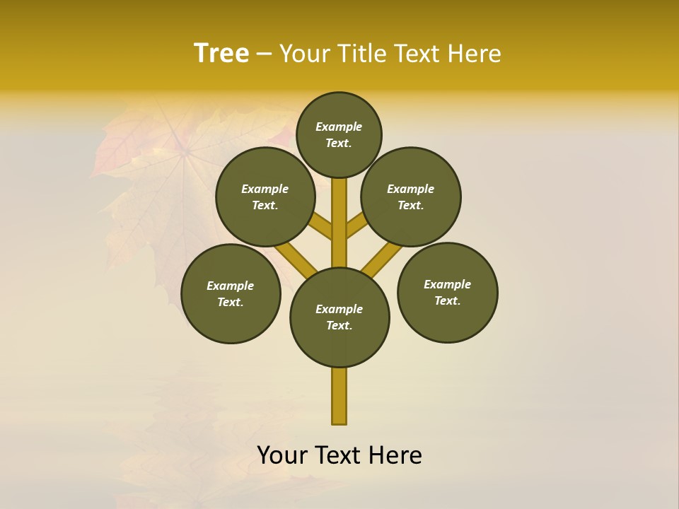 Fall Green Tree PowerPoint Template