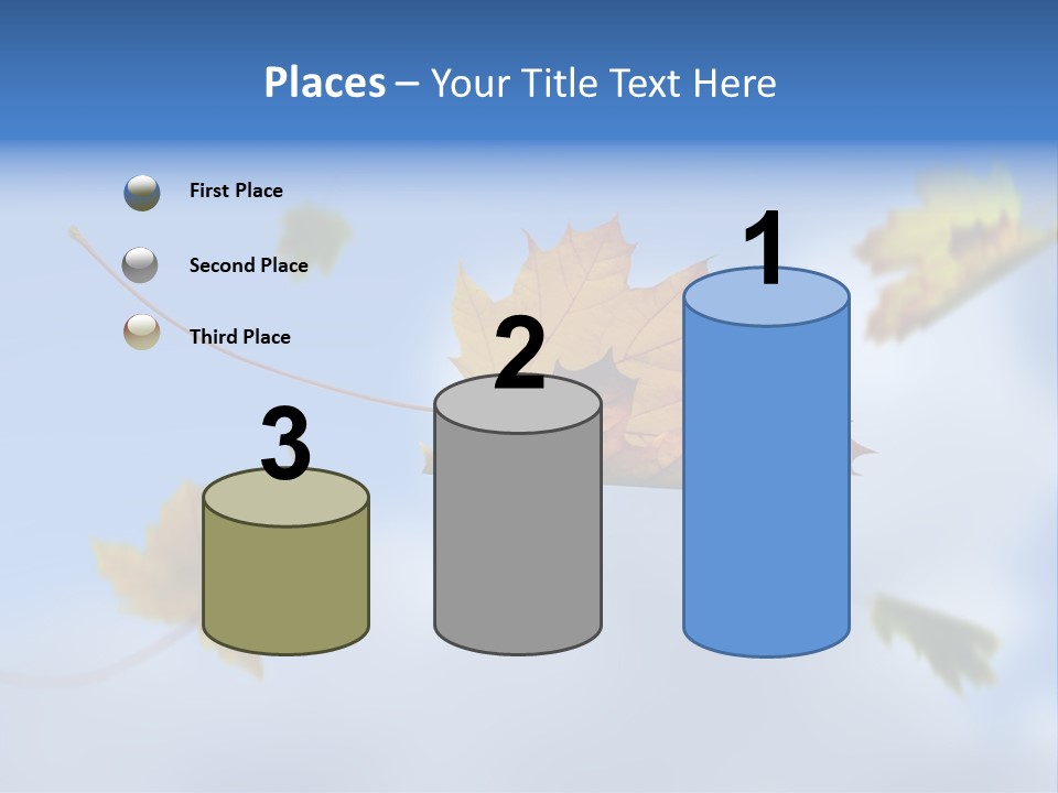 Branch Ornament Orange PowerPoint Template