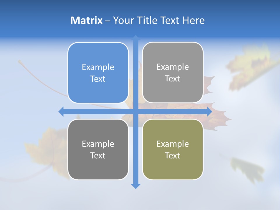 Branch Ornament Orange PowerPoint Template