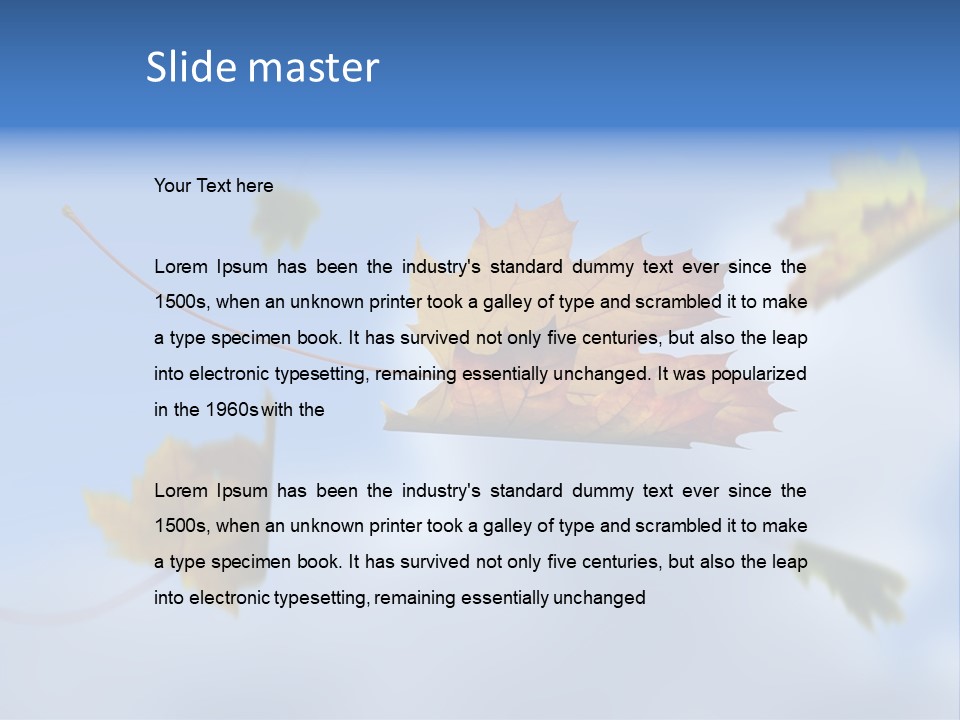 Branch Ornament Orange PowerPoint Template