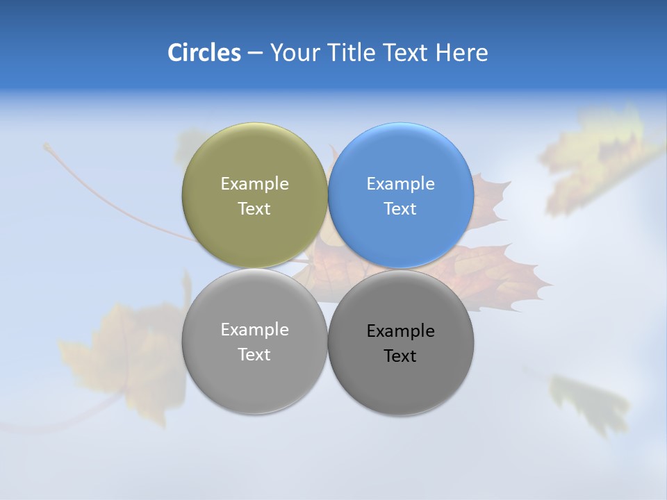 Branch Ornament Orange PowerPoint Template